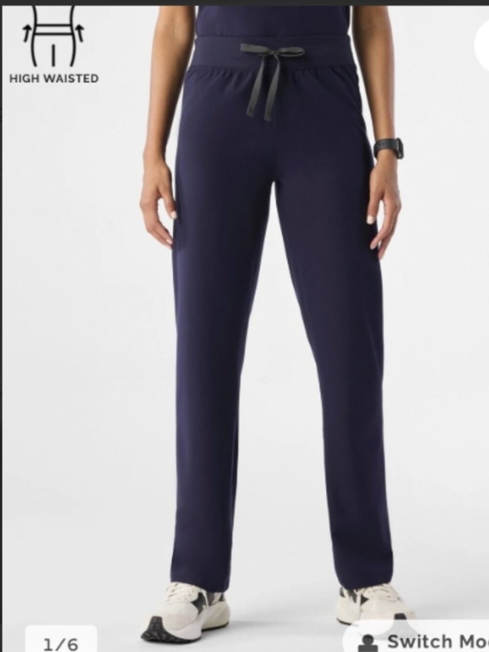 Figs High Waisted Livingston Basic Scrub Pant Navy Size medium